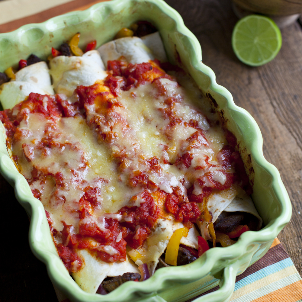 Beef Enchiladas with a Chilli Sauce