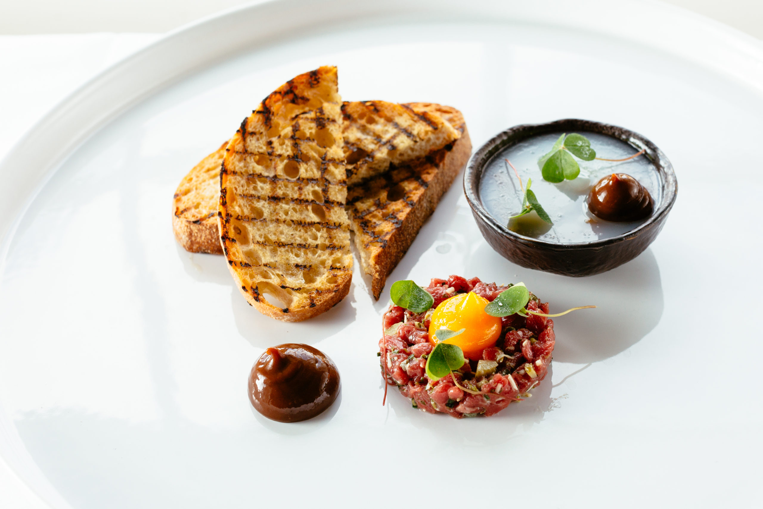 Beef tartare and potted beef with dripping